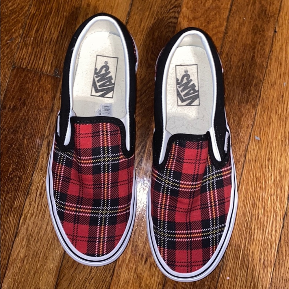Red Plaid vans